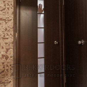Дверь 4с2 ПО  в цвете Венге ст.(бел. матовое)